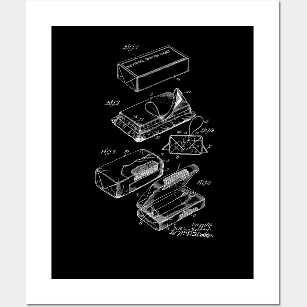 First Aid Kit Vintage Patent Drawing Wall Art by TheYoungDesigns